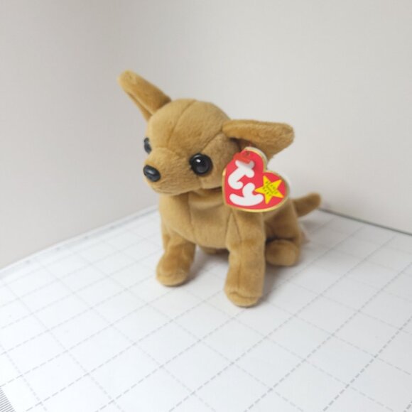 SOLD Beanie Babies Tiny the Chihuahua Dog Puppy Stuffed Animal w/ Tag Error 1999 - Picture 6 of 10